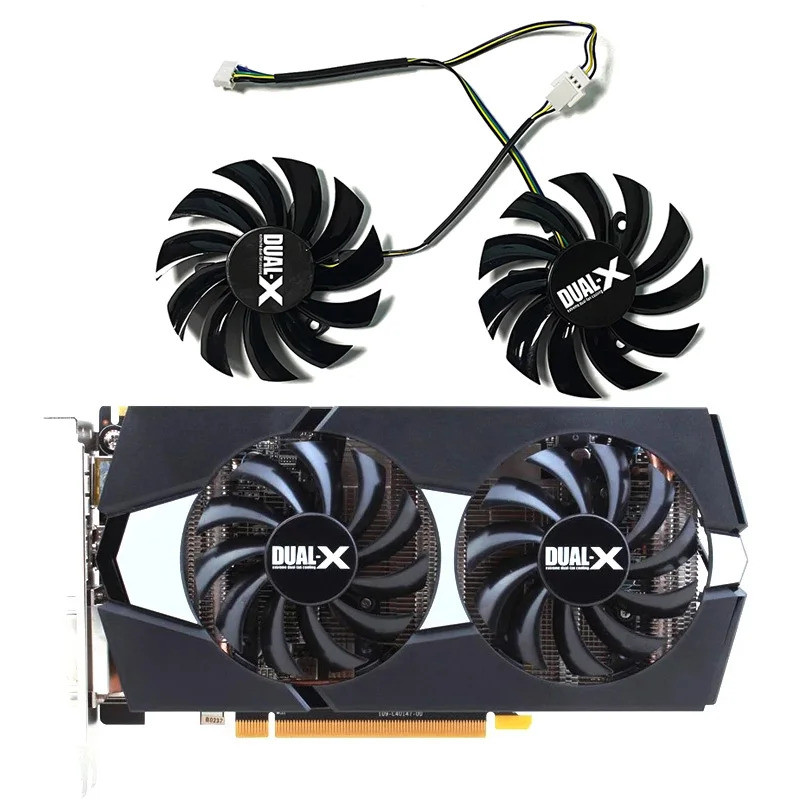 2 Stuk 75Mm FD7010H12S Koelventilator Voor Sapphire R9 270 Hd 7870 Dual X-Fan Gtx 550 750 770 Ti Asu