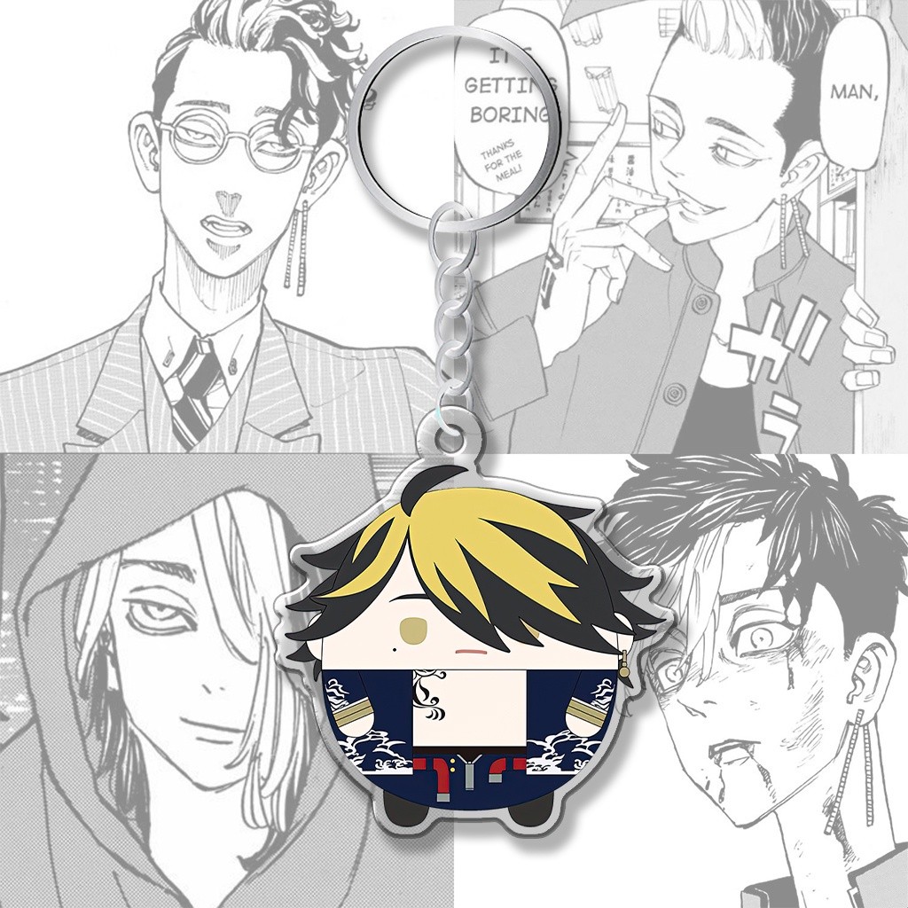 Móc khóa Tokyo Revengers chibi Mikey Chifuyu Draken Baji Tokyo Manji Takemichi phụ kiện trang trí tú