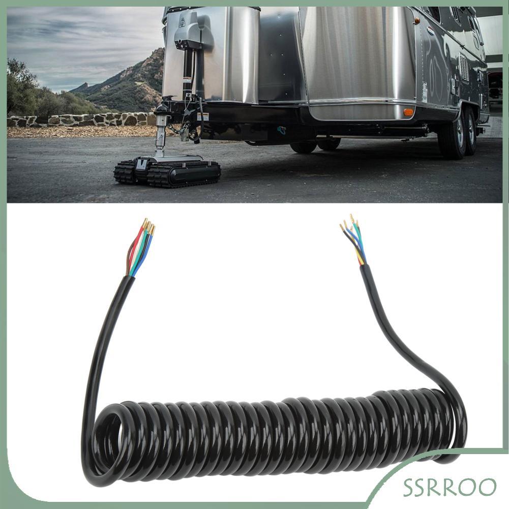 Ssrroo Trailer Dây cáp cuộn mở rộng 12,8ft 20AWG 7 lõi ​​Polyurethane Copper cho xe kéo RV