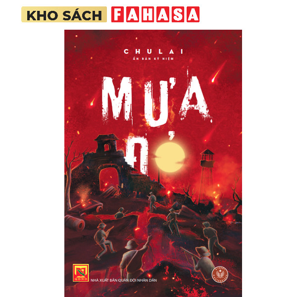 Sách - Mưa Đỏ - Ấn Bản Kỷ Niệm - Bìa Cứng - Tặng Kèm Bookmark + Móc Khoá Balo Mũ Cối - Độc Quyền Fah