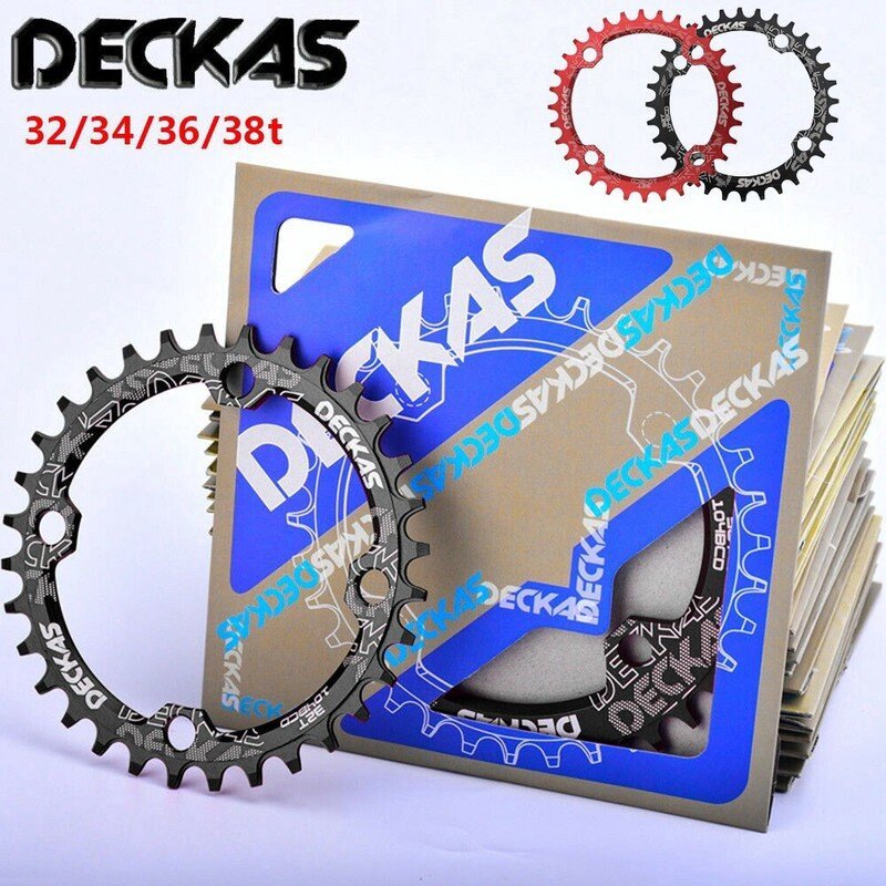 Deckas Tròn Hẹp Rộng 104 BCD Chainring 104bcd MTB 32T 34T 36T 38T Chainring Crankset Bộ Răng Đĩa Phầ