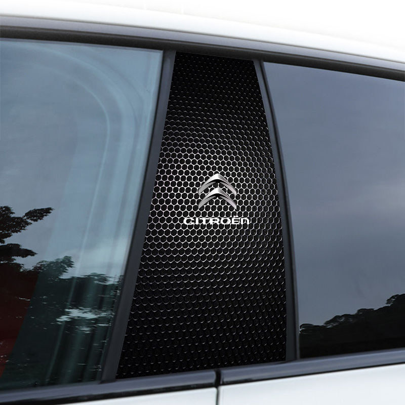 2 Chiếc Trung Tâm Ô Tô Trụ Cột Miếng Dán Tự Động Logo Phụ Kiện Trang Trí Cho Citroen DS4 LS DS6 C1 C