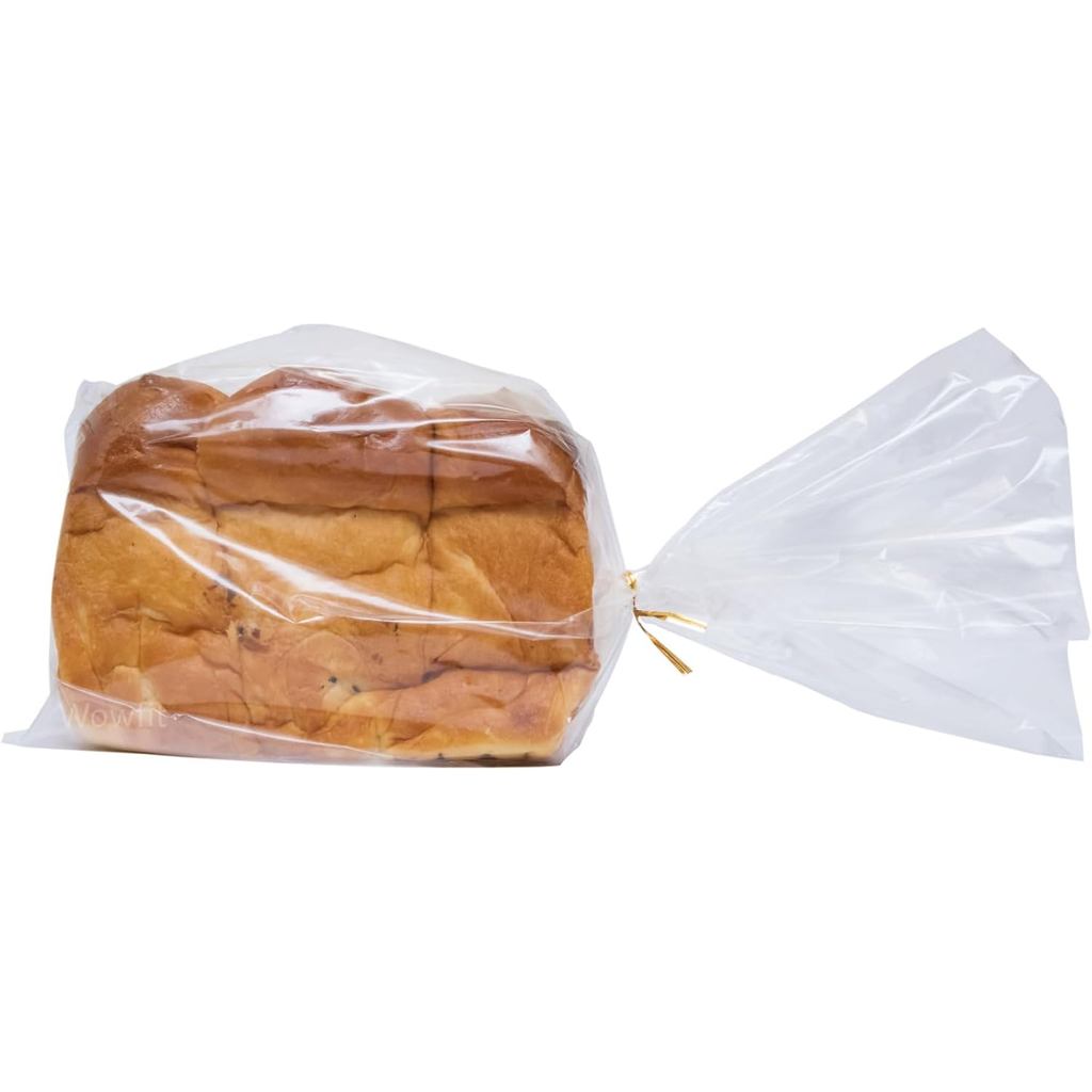 Túi Wowfit Bread Poly, Gói 100 Hộp đựng bánh mì trong suốt hoàn toàn trong suốt để đóng gói bánh mì 