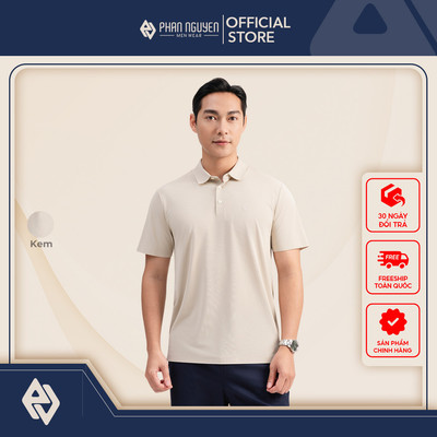 Áo polo nam Phan Nguyễn, chất liệu cao cấp, mềm mát, chống nhắn tốt, form regular fit APC.325