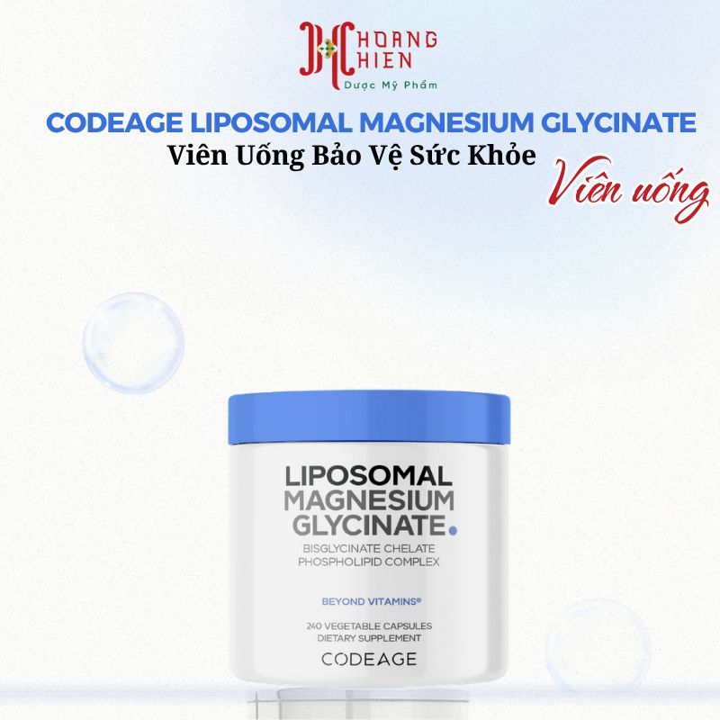 HOÀNG HIÊN- Viên bổ sung ( MAGIE-CODEAGE )  Codeage Liposomal Magnesium Glycinate 240 viên
