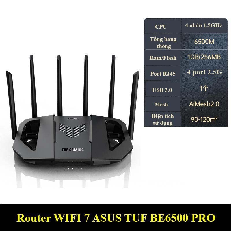 [New Seal box] Router WIFI 7 ASUS TUF Gaming BE3600 , BE6500 Pro , RT-BE57 - Chịu tải cao - BH 3 thá