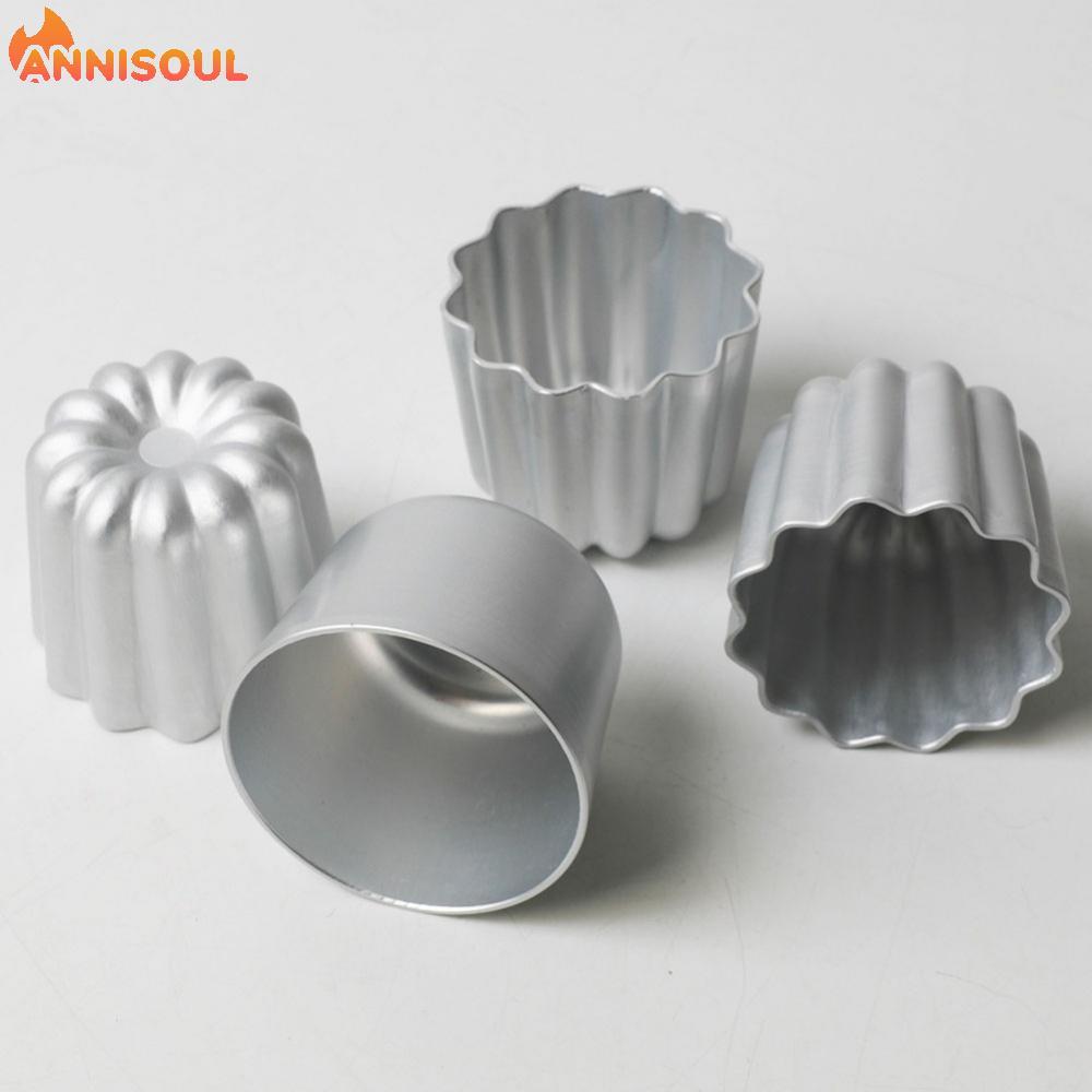 [NISO]Aluminium Baking Moulds Fluted Side Design Golden Aluminium Home Baking