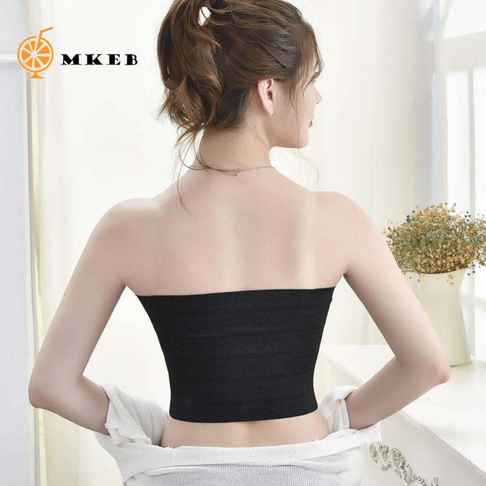 MKEB Bustier áo ngực chất liệu liền mạch, phù hợp style tomboy với khóa dây tiện lợi