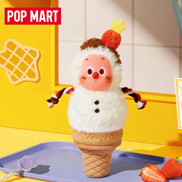 POPMART TWINKLE TWINKLE Moon Gelato Đôi Muỗng Người Tuyết Gelato Mặt Dây Chuyền