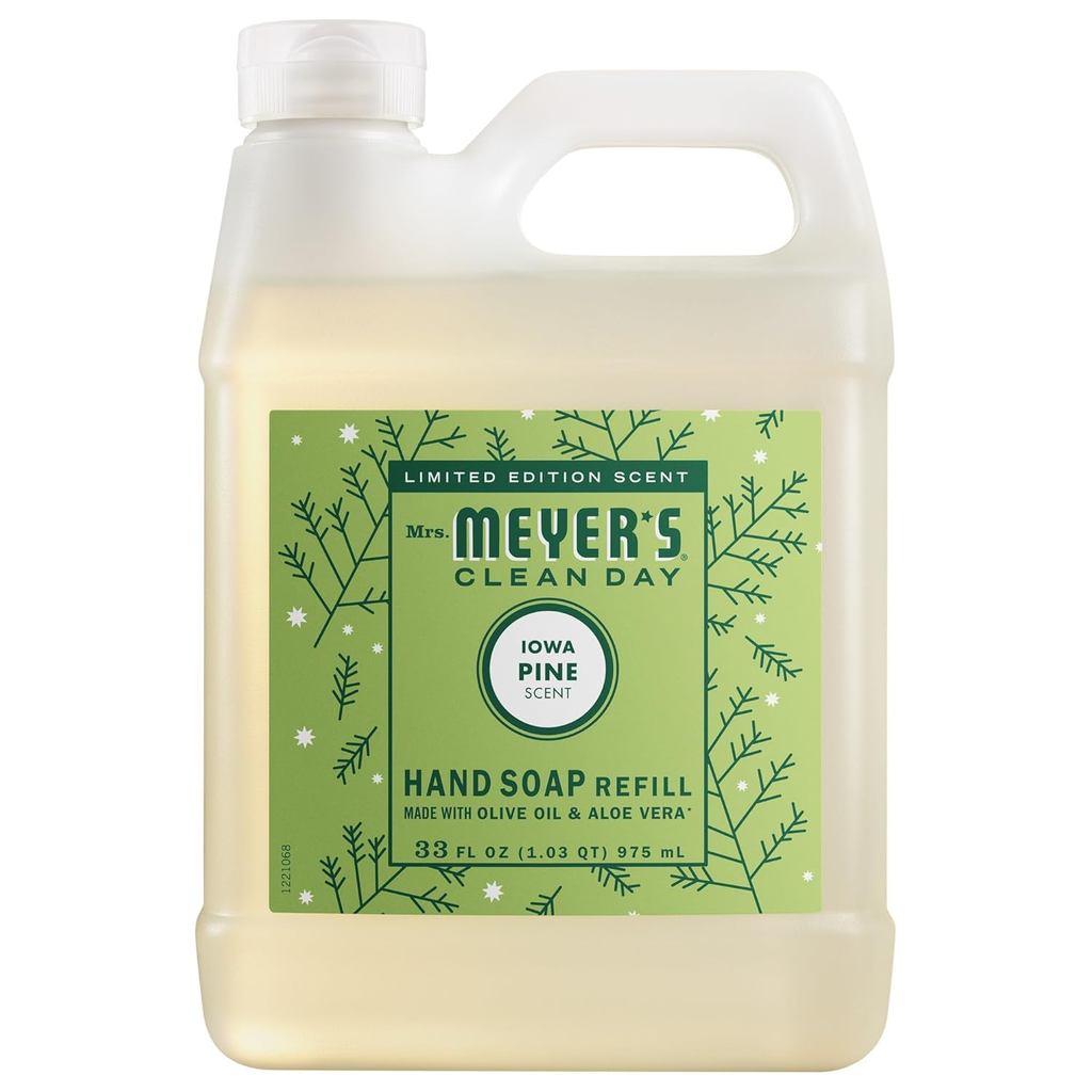 Bà Sữa rửa tay MEYER 'S CLEAN DAY Refill, Hương thông Iowa, Chai 33 Fl Oz