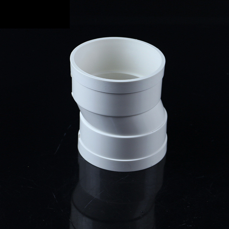 Offset Trực Tiếp 1.5cm pvc Thoát Nước Phụ Kiện 50 / 75 / 110 Offset Ống Cổ Lập Dị Dịch Chuyển Kết Nố