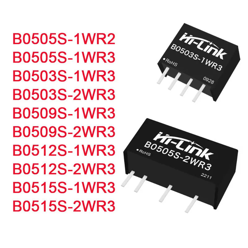 5 Cái / 2 Chiếc B0505S 3.3V 5V 9V 12V 15V 24V Đầu Ra 1W 2W DC DC Mô Đun Nguồn Điện Cô Lập B0505S-1WR