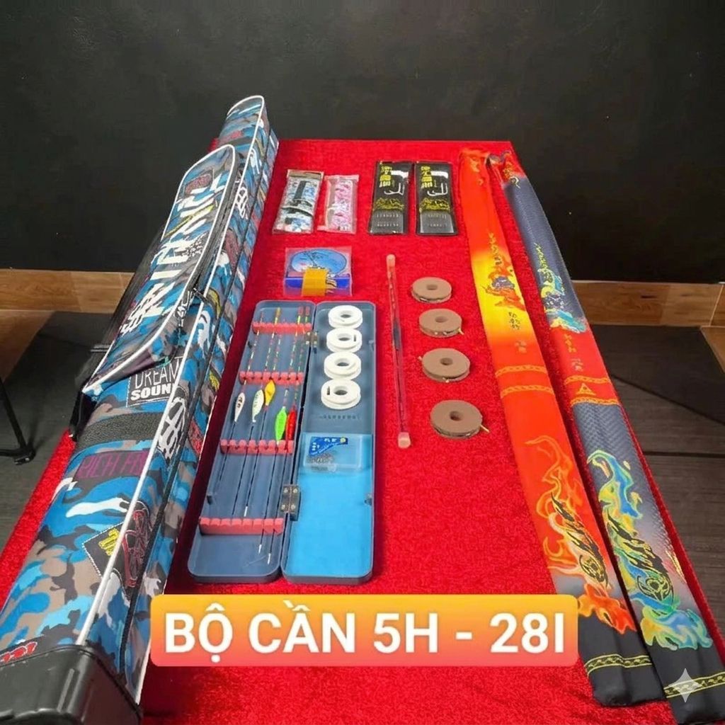 Combo 2 Cần Câu 5H Cao Cấp 4m5 & 5m4 – Cần Đài Chất Lượng, Mẫu Ngẫu Nhiên Đồ Câu Việt Anh