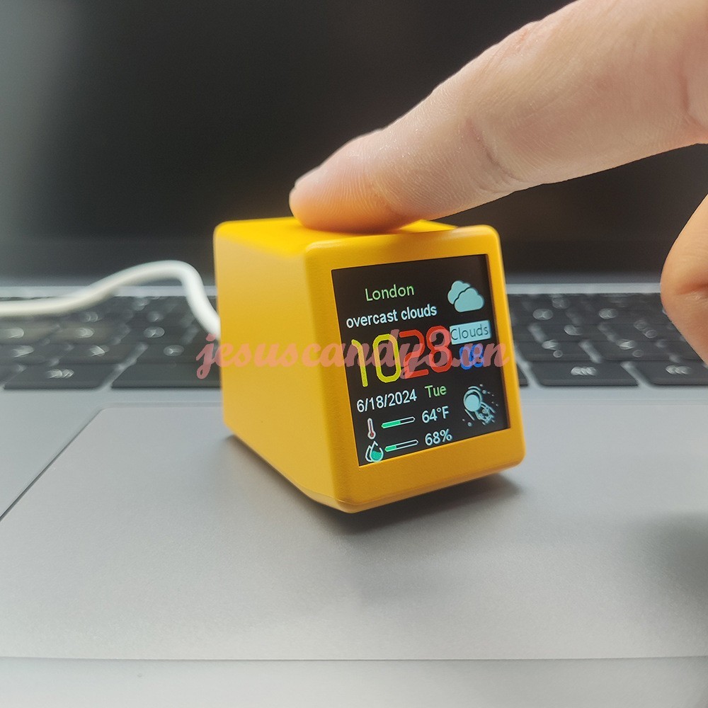 Đồng hồ kỹ thuật số thông minh - WIFI Weather Station Tiện ích hiển thị điện tử để bàn