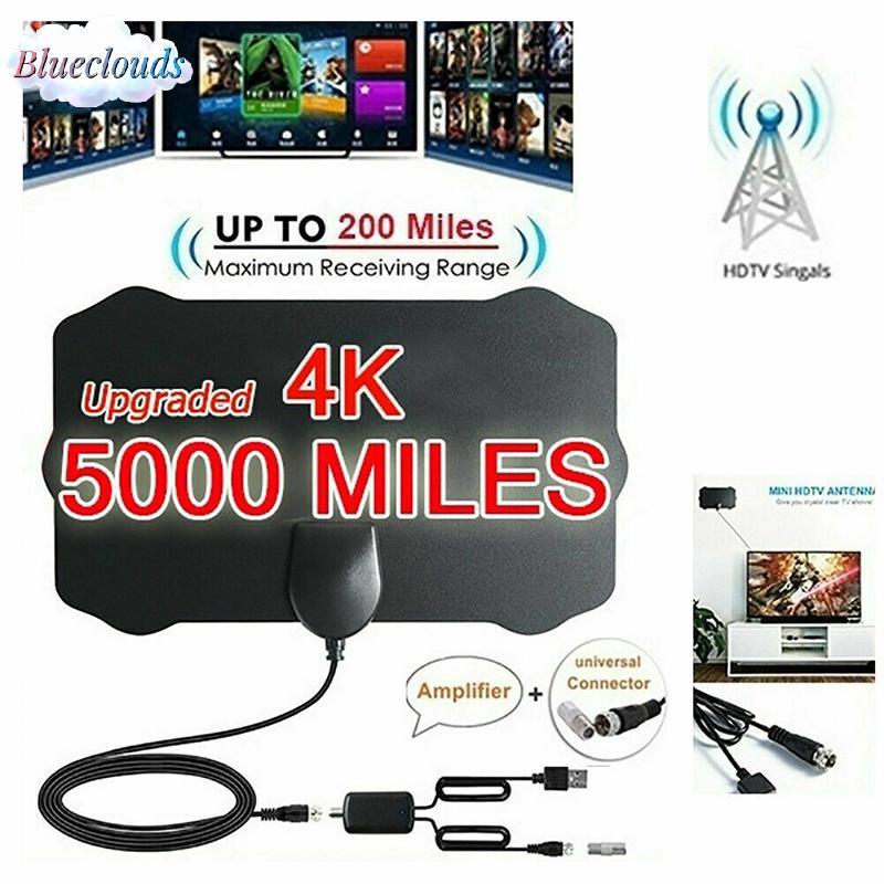Blueclouds 5000 Mile Range HDTV Ăng-ten 4K HD TV kỹ thuật số trong nhà Bộ khuếch đại tín hiệu trên k