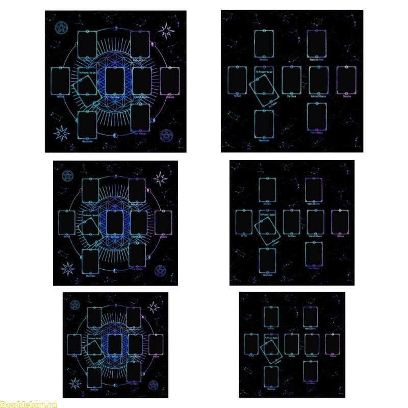 Doublebuy Tarot Khăn Trải Bàn Đa Năng Bói Toán Bàn Vải 50x50 60x60 75x75cm Board Game Oracles Card P