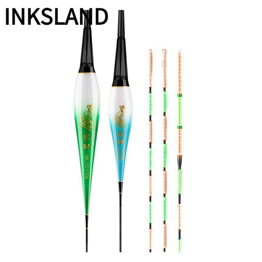 INKSLAND Phao câu cá điện tử, Phao phao phao phao phao phao, Đèn báo đuôi dài 2 đèn Bobbers Câu cá đ