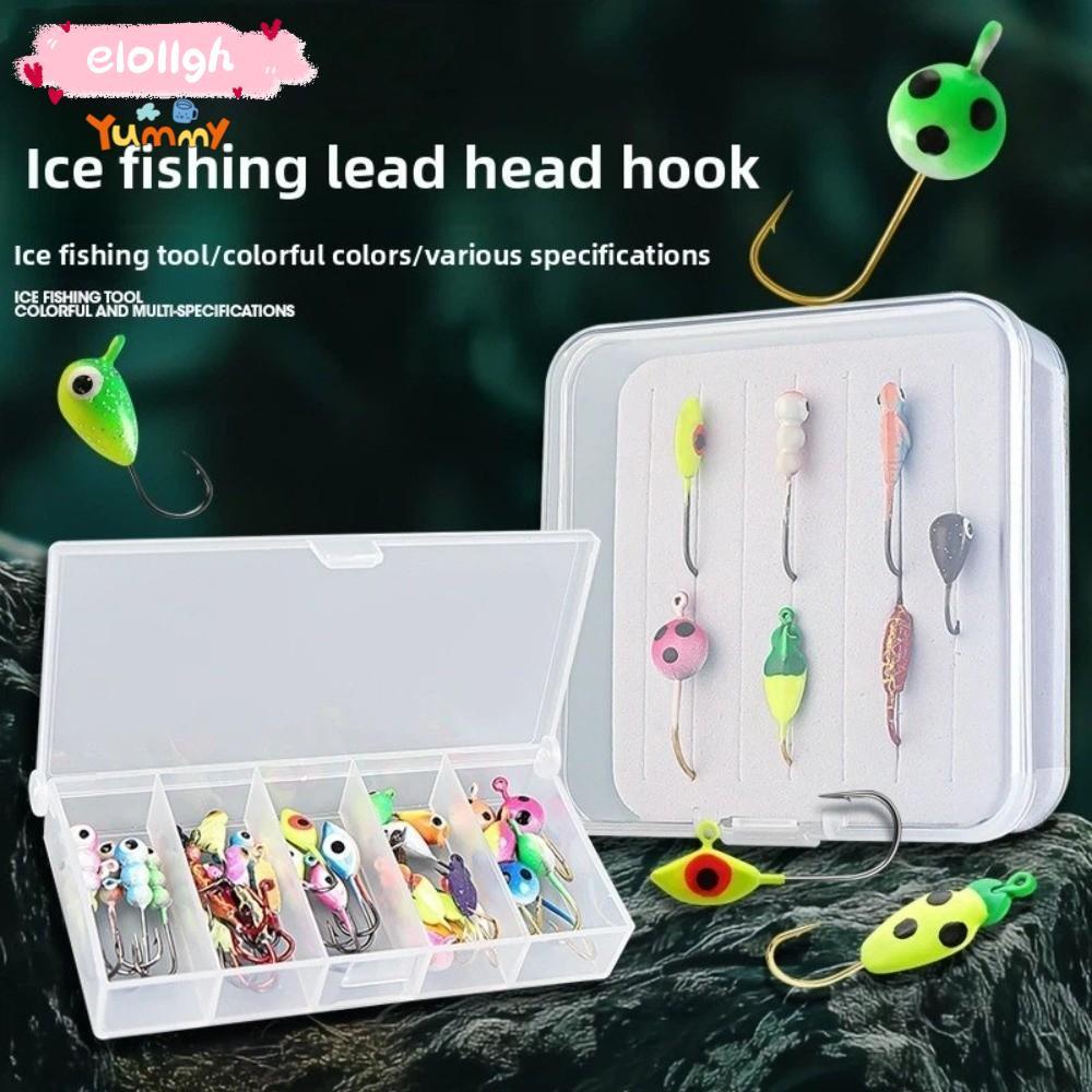 ELO11 Mini Head Hook Jig, Kích thước nhỏ Thiết kế nhân tạo Mồi câu cá trên băng, Lure Jig Head Móc n