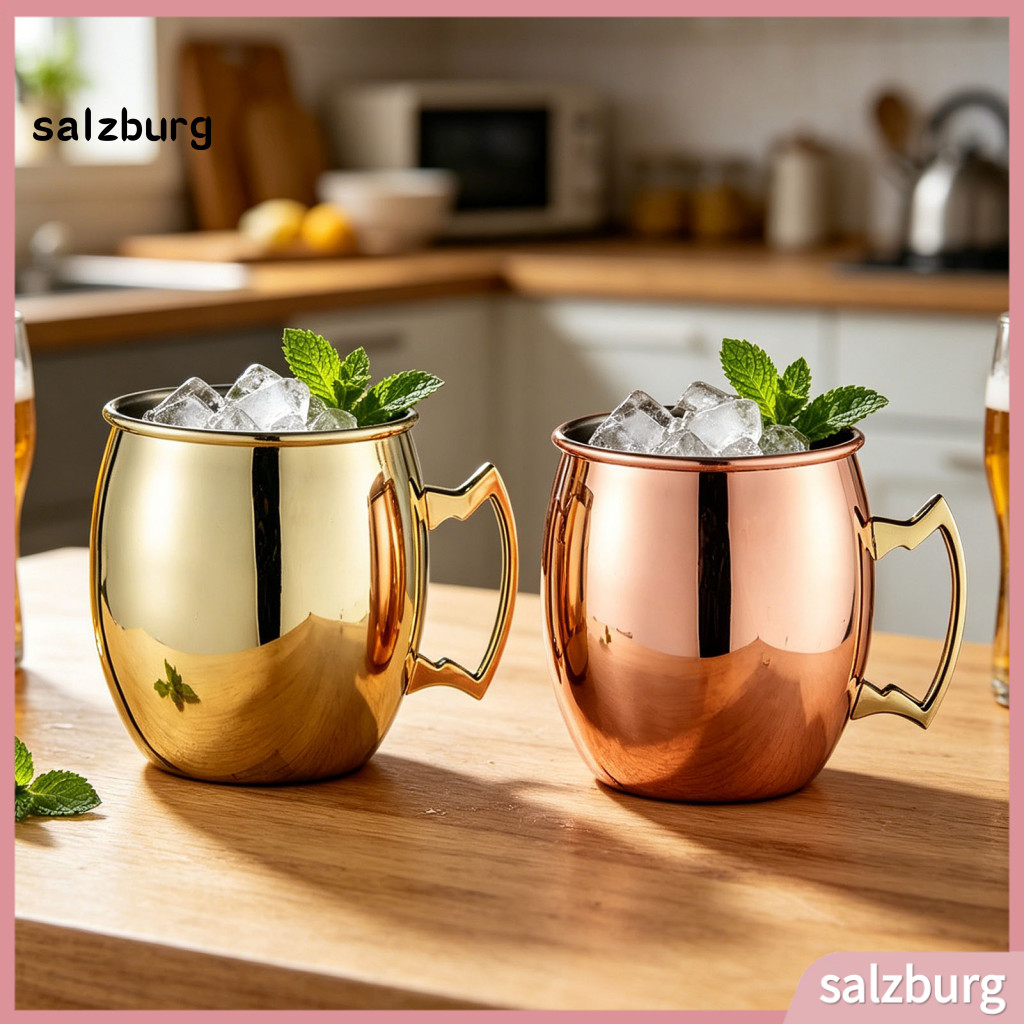 < salzburg > Cốc kim loại không chứa Bpa Moscow Mule Mug Moscow Mule Mug Set bằng thép không gỉ Mạ b