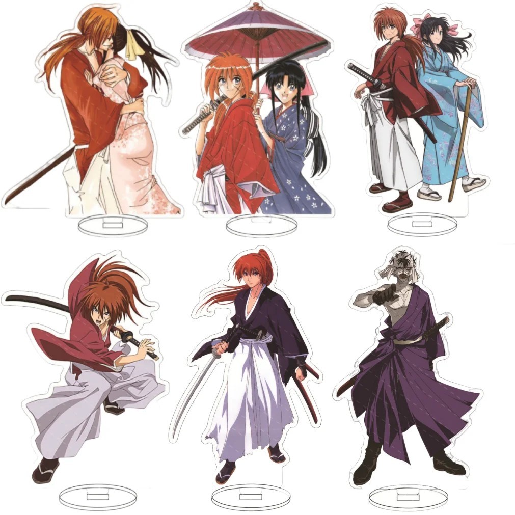 Standee Anime Rurouni Kenshin Lãng Khách Kenshin Mô Hình Mica Trang Trí Bàn Học Nhân Vật Himura Kens