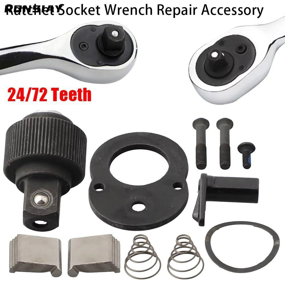 RONSIAY 1 Bộ Phụ kiện sửa chữa cờ lê ổ cắm Ratchet, Bộ phận thay thế răng 24 / 72 Bộ phụ tùng cờ lê 