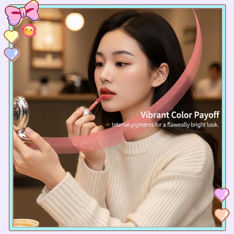 [beautifulhome] HERORANGE Heart Silky Matte Lip Gloss Blush Low-saturation Liquid Lipsti Chống thấm 