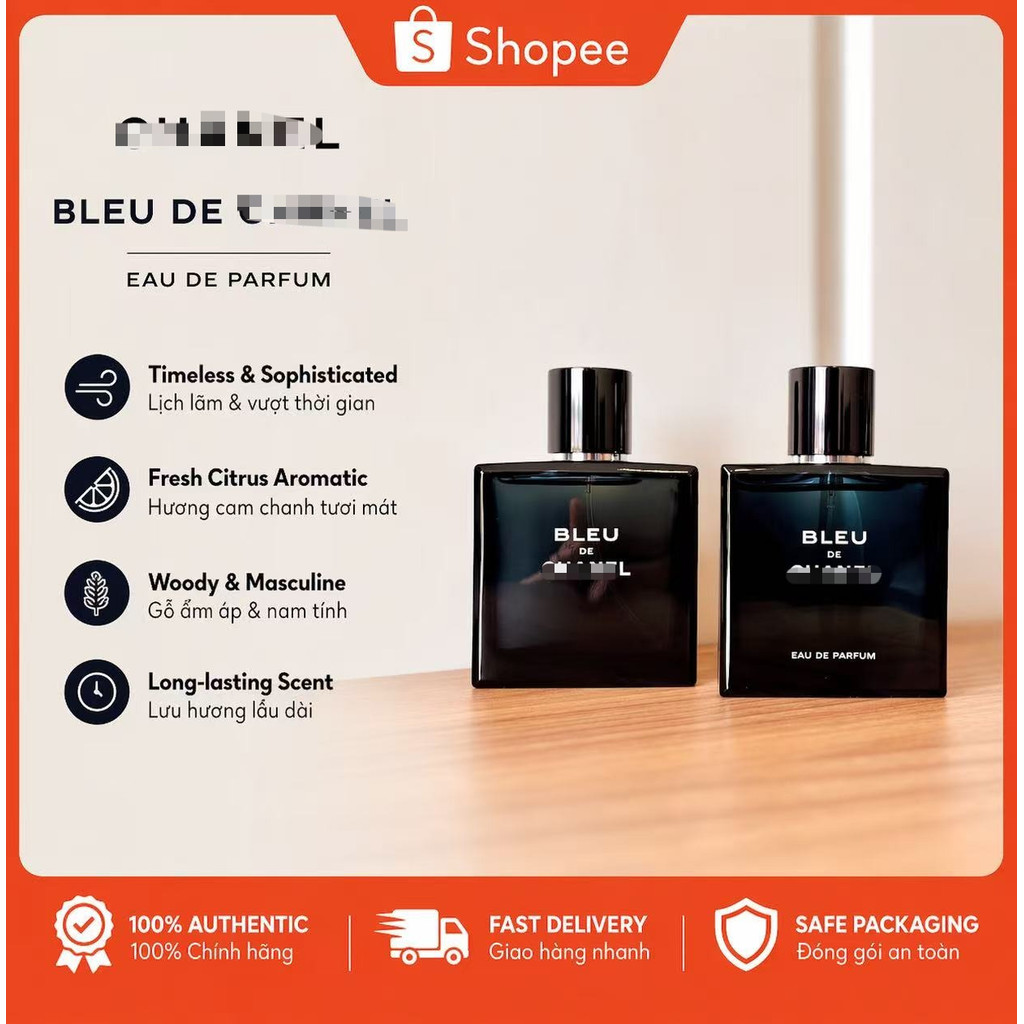 Chính Hãng Nước Hoa ℂℍ𝔸ℕ𝔼𝕃 Nam Bleu de EDP/EDT Hương Gỗ Thơm Nam Tính, Lưu Hương Lâu  100ml – Fullbo