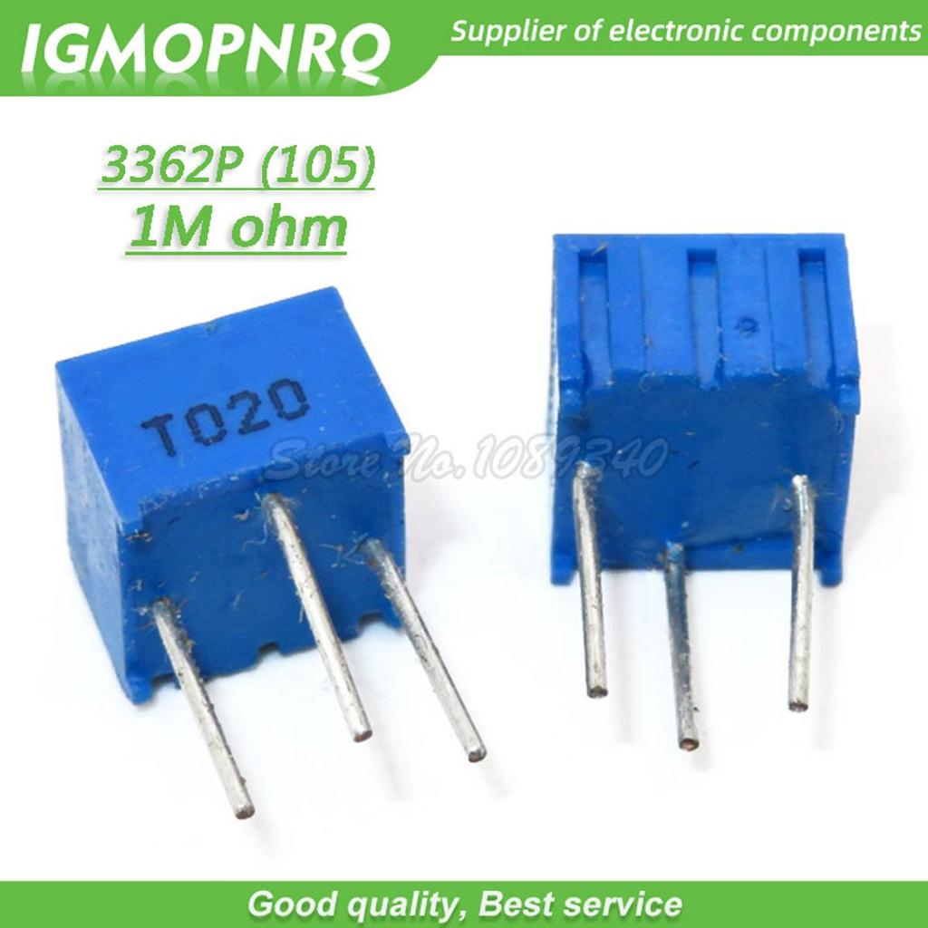 10 Cái 3362P-105LF 3362P 105 1M ohm Tông Đơ Tông Đơ Điện Áp Biến Điện Trở 3362p-1-105