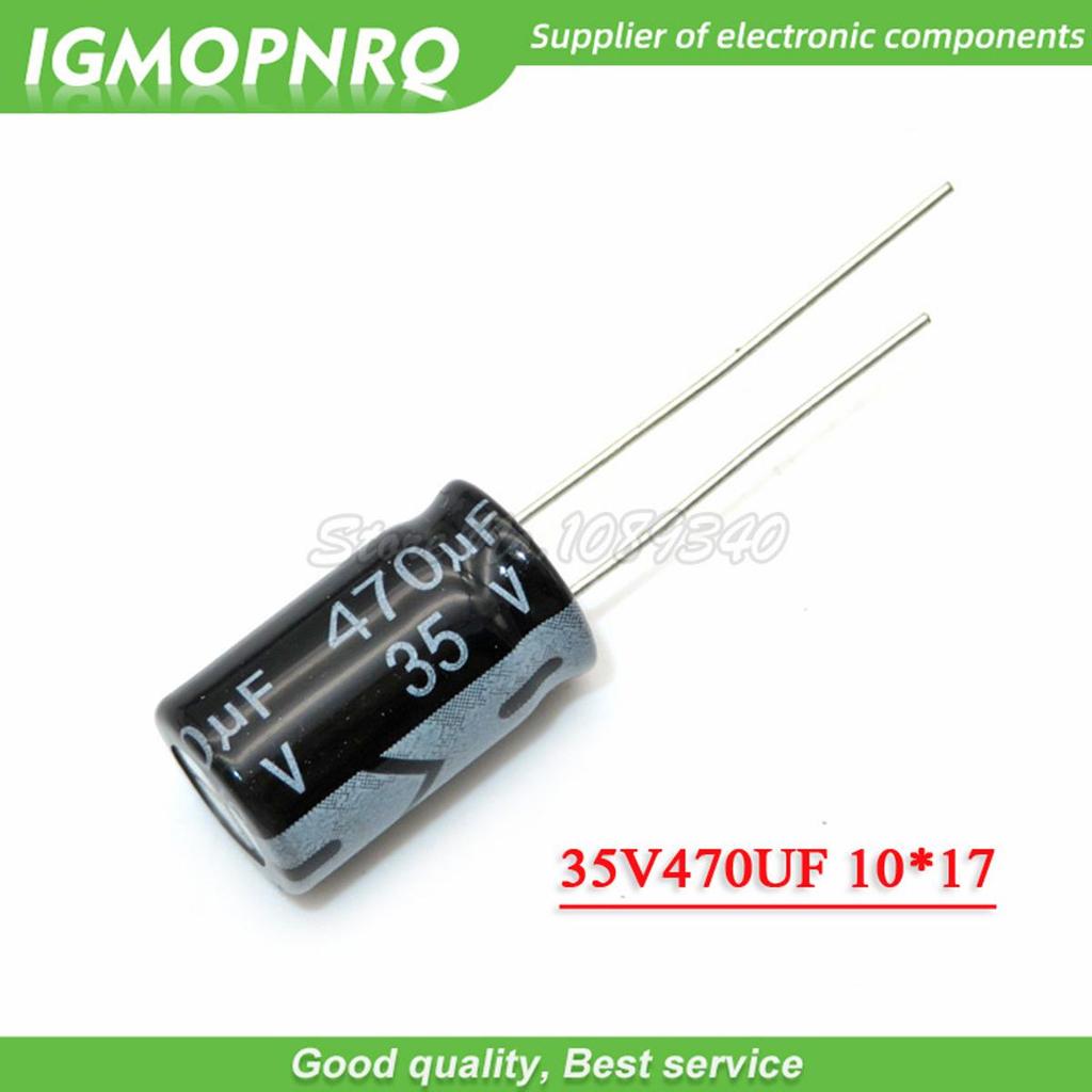 10 CÁI 35V470UF 10 * 17mm 470UF 35V 10 * 17 Tụ điện phân nhôm