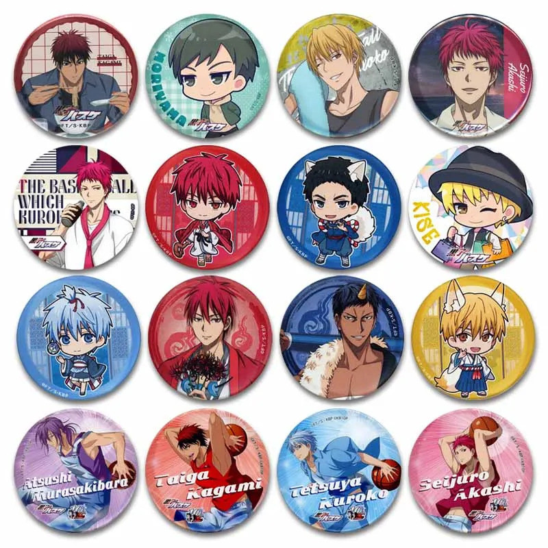 Bộ Ghim Hình Nhân Vật Anime Tsuchiya Kuroko và Taiga Kagami - Phụ Kiện Thời Trang và Quà Tặng