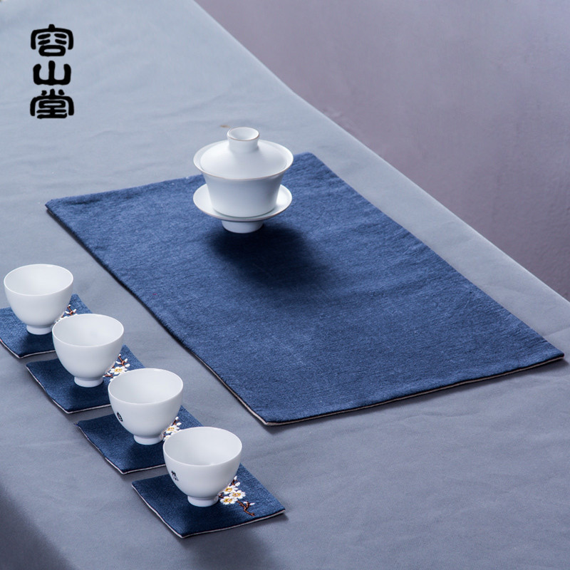 Ro Rongshantang Hexing Trà Bàn Vải Lanh Zen Tre Thảm Trà Ấm Trà Thảm Vải Trà Rèm Kung Fu Bộ Trà Phụ 