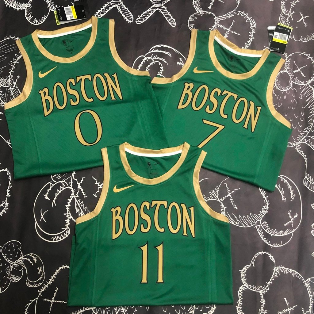 Nike NBA20 Game Season City Edition Celtics SW Hot Pressed Jersey Nhanh khô thoáng khí Jersey Irving