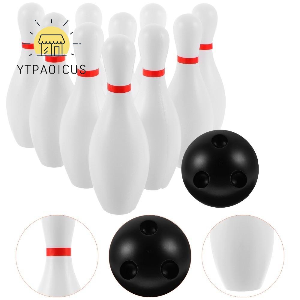 Trò chơi bowling YURUYI, Bộ đồ chơi bowling bằng nhựa màu trắng, Đồ chơi bowling vui nhộn cho trẻ em