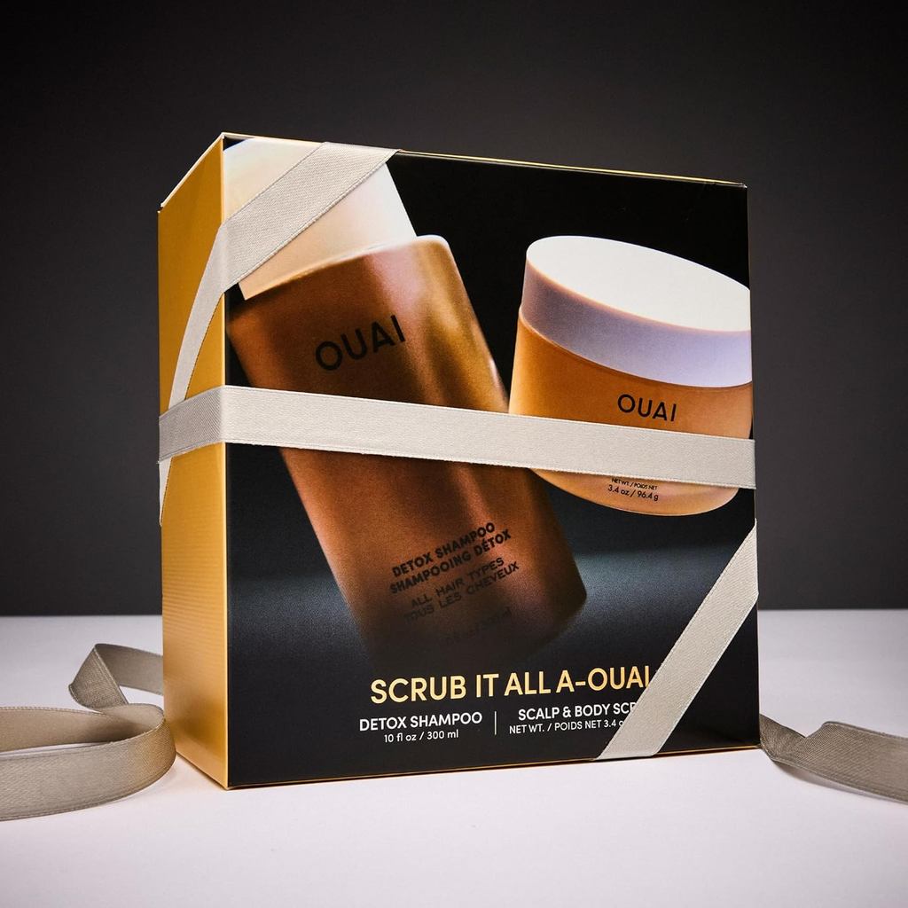 Bộ Chăm Sóc Tóc OUAI - Dầu Gội Làm Sạch & Tẩy Tế Bào Chết Da Đầu - Làm Sạch Sâu & Cân Bằng - Bộ Chăm