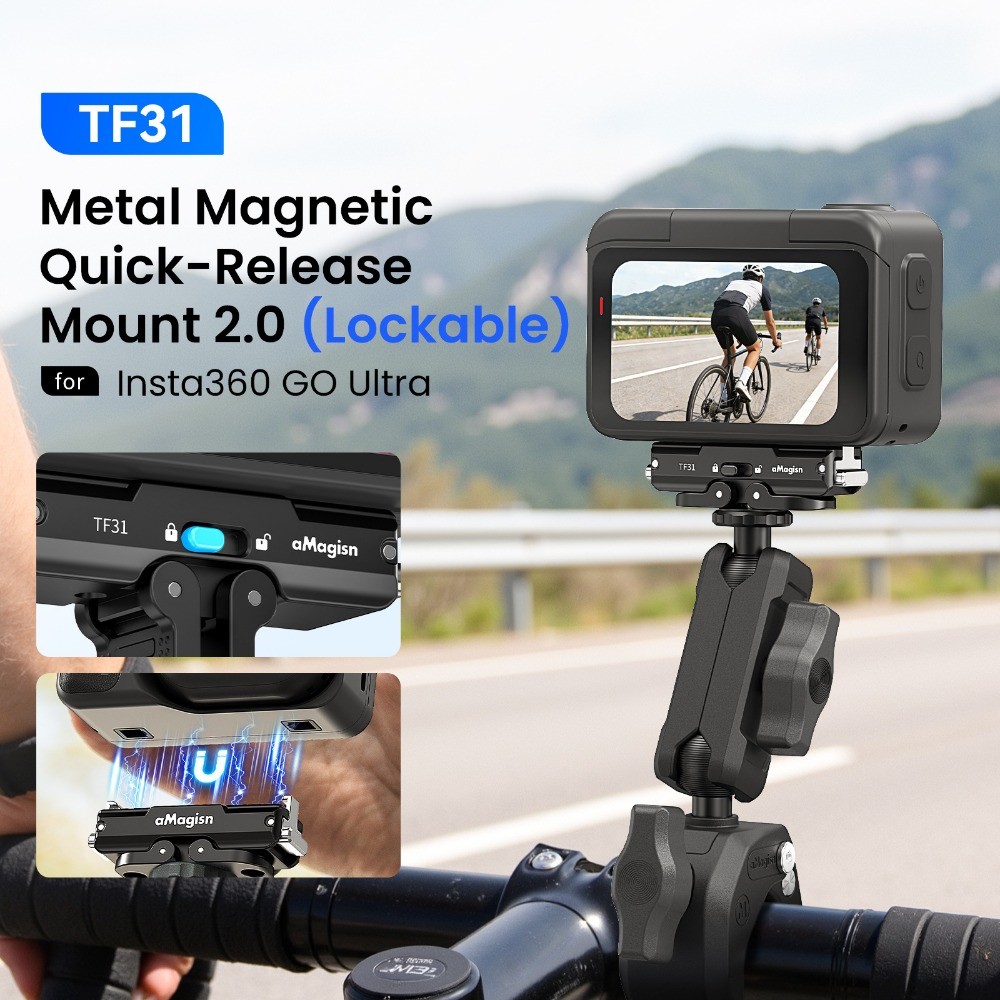 AMagisn Thích hợp cho Insta360 GO Ultra Metal Quick Release, Thích hợp cho Insta360 GO Ultra Khóa mộ