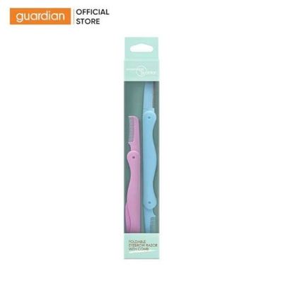 Dao Cạo Lông Mày Gấp Gọn Kèm Lược Mannings Guardian Mannings Guardian Foldable Eyebrow Razor With Comb