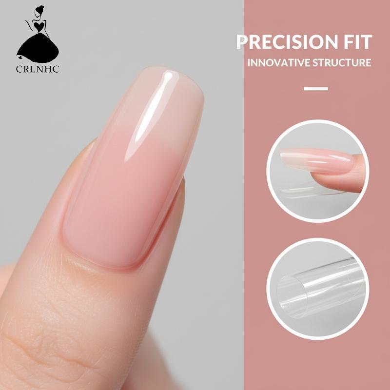 Crlnhc 180 Chiếc Sandwich Dual Nail Form Dài Quan Tài Almond15size Extensions-Dual Forms Top Nail Fo