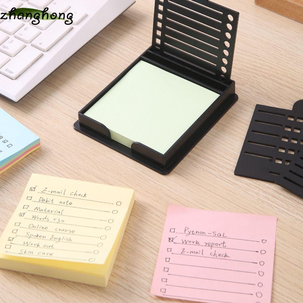 ZHANGHONG Sticky Note Holder Set, Sticky Note Organizer Note Box Sticky Note Stencil, Gifts Dispense