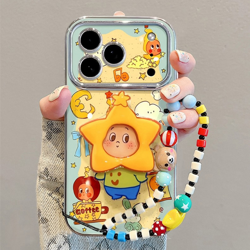Le Land Fun Star Doll Thích Hợp Cho Apple 17Pro Ốp Điện Thoại iPhone16 Hoạt Hình Không Khí Dễ Thương