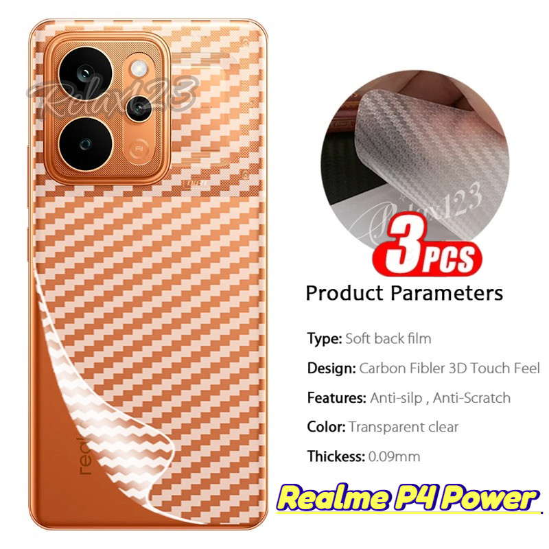 Dành Cho Realme P4 Power 5G Sợi Carbon Mặt Sau Cho Realme P4 Lite P4 Pro realmeP4 Power REALME P4 Ul