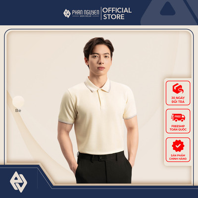 Áo polo nam cộc tay Phan Nguyễn, chất liệu cao cấp, mát, nhanh khô, thoáng khí, form slim fit APC.293