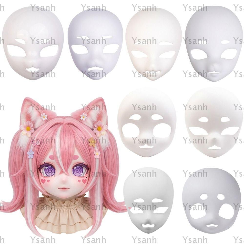 YSANH Kigurumi Base Beast Skull, Animal DIY Cat Head Skull, Nhựa Cosplay Furry Anime Party