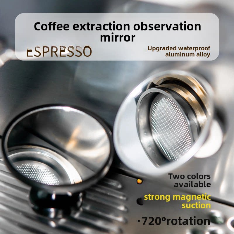 Gương soi pha cà phê espresso Flair 58 không đáy gương soi pha cà phê espresso Flair 58 tay cầm quan