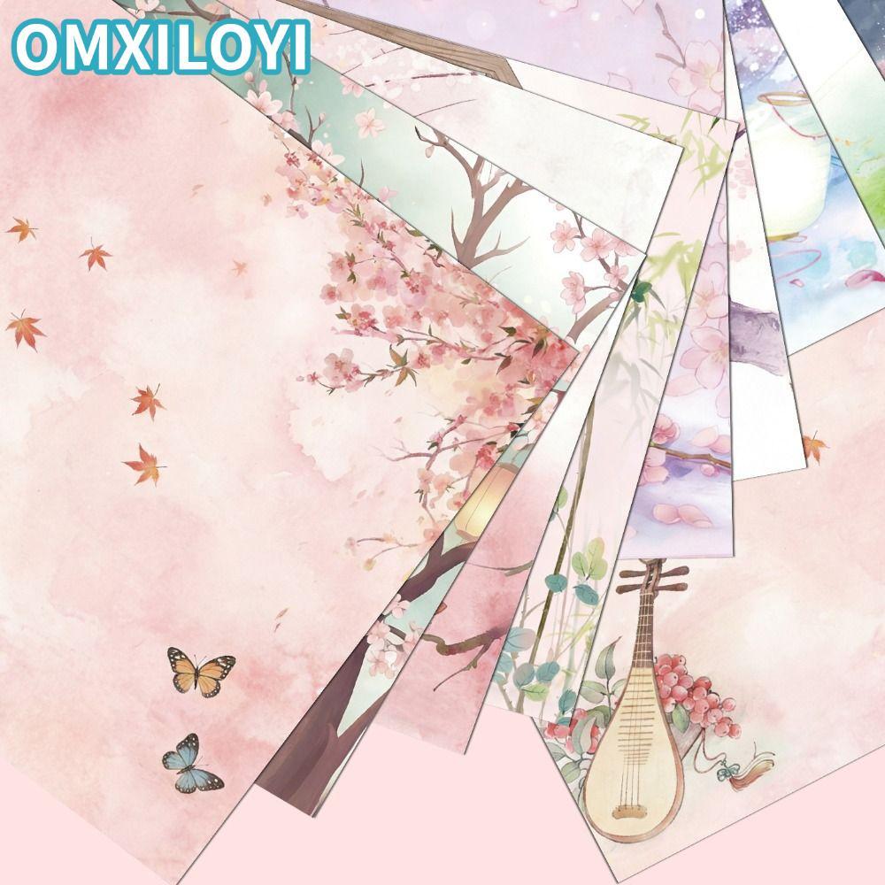 OMXILOYI 60 tờ Giấy Origami, Giấy thủ công hoa in hai mặt phong cách Trung Quốc, Phong cảnh truyền t