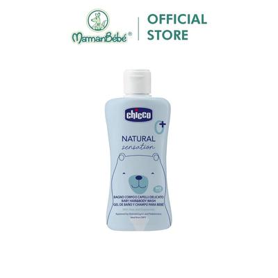 Sữa tắm gội chiết xuất Lô hội & Cúc la mã  Chicco Natural Sensation 0M+ 200ml