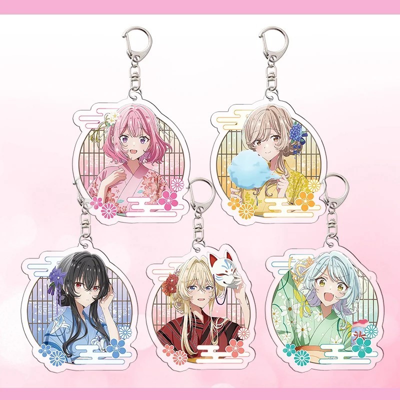 Móc khóa anime WataNare mica acrylic in hình Ozuka Mai Sena Ajisai Amaori Renako phụ kiện trang trí 