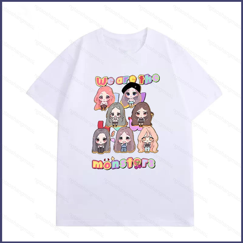 Áo thun cotton dày BabyMonster World Tour Choom 220g - RAMI AHYEON & RORA