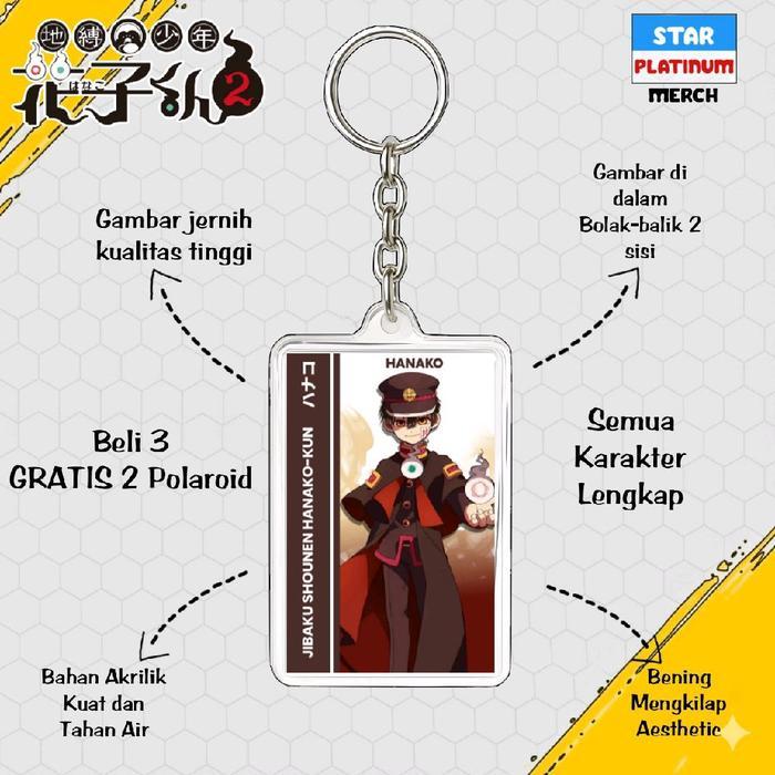 Gantungan Kunci Jibaku Shounen Hanako Kun - Keychain Toilet bound Hanako Kun - Ganci Anime - Gantung