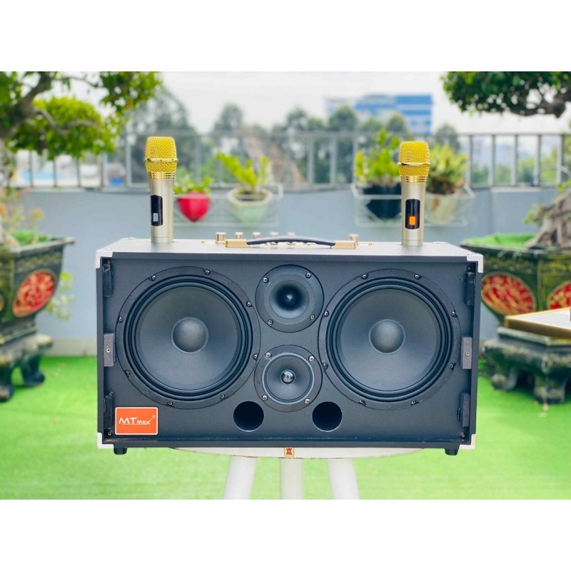 Mtmax E9Pro 6-Way Portable Karaoke Speaker with Iron Frame, 8 Sides, 6-Way Double Bass 20cm. Cát Tườ