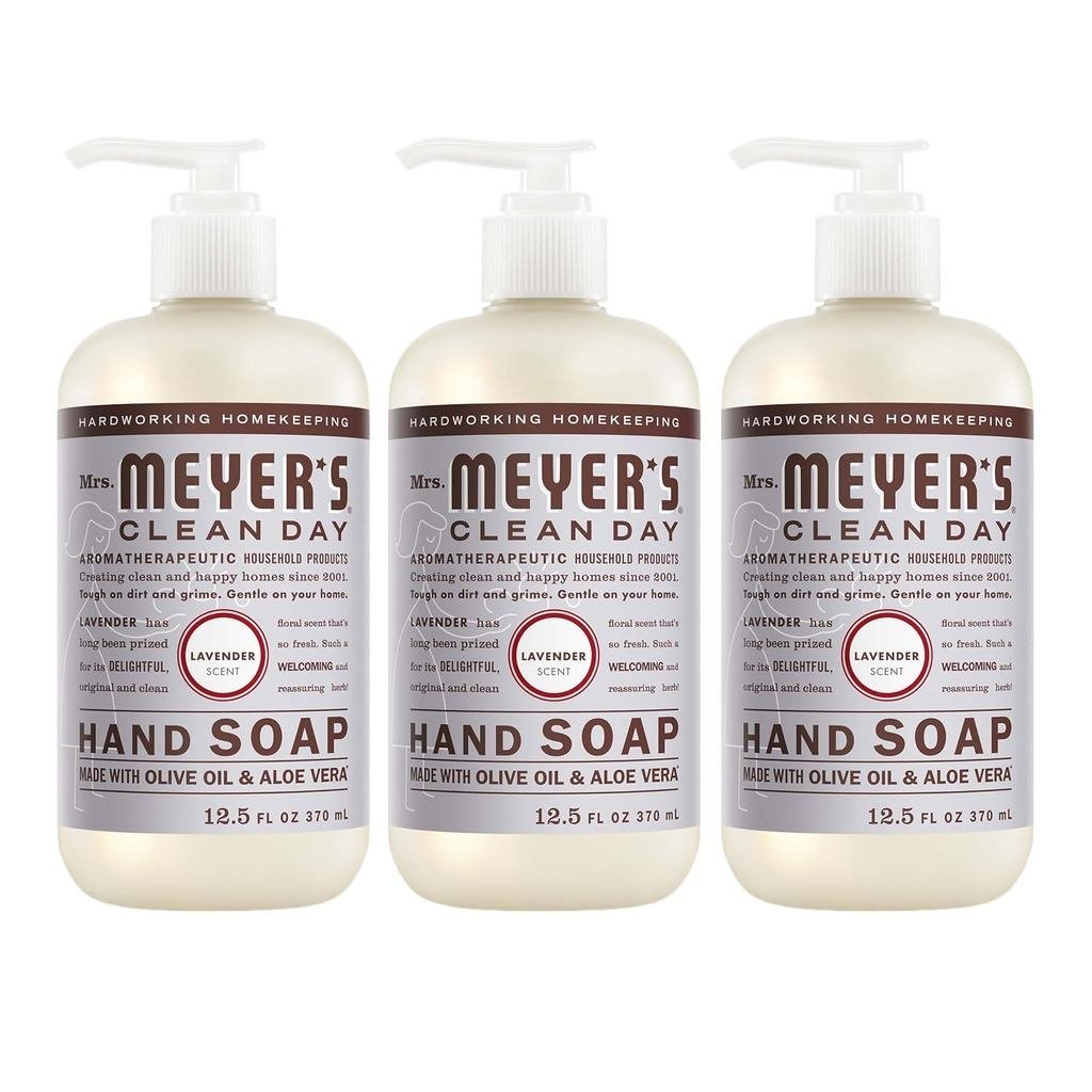 Bà Xà phòng cầm tay MEYER 'S CLEAN DAY, Hương oải hương, Chai 12,5 Fl Oz - 3 gói